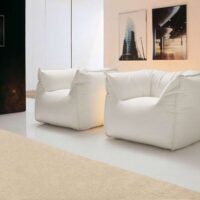 Ghế lười sofa tay vịn vải Nhung Lạnh Hàn Quốc