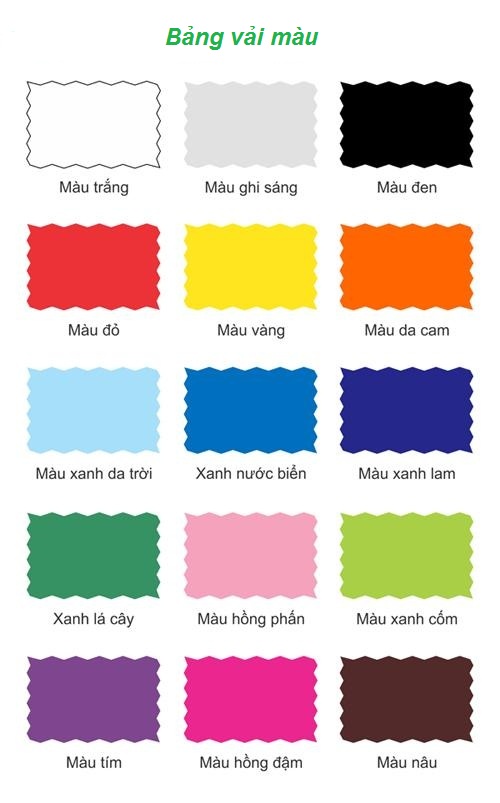 Bảng Màu Của Sản Phẩm