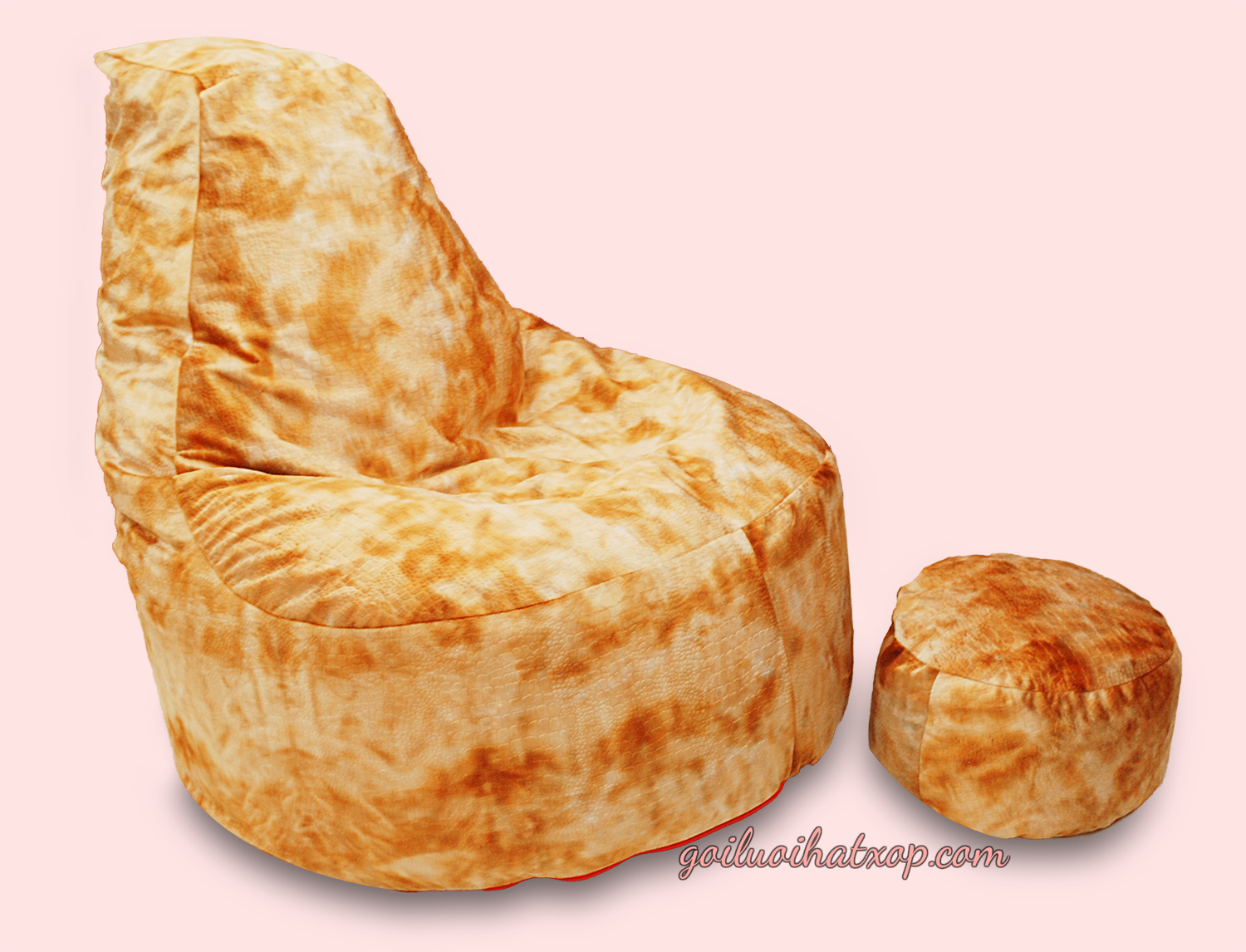 Ghế Lười Quả Lê Có Tựa Lưng Size Đại (90 X1,4m) Nhung Lạnh Hàn Quốc 1