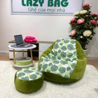 Ghế Lười Giọt Nước Size Đại ( 90cm X 1,2m) Vải Canvas + Nhung Lạnh HQ