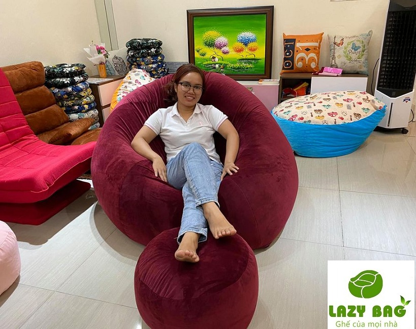 Ghế Lười Giọt Nước XXL ( 1m X 1,5m) Nhung Lạnh Hàn Quốc 1