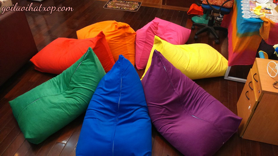 Ghế Lười Hạt Xốp Kim Tự Tháp Size Đại (1,2 M X 1,5m)