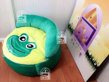 Ghế Lười Hạt Xốp Mặt Ếch (80 X40 Cm) Vải Nhung Lạnh Hàn Quốc