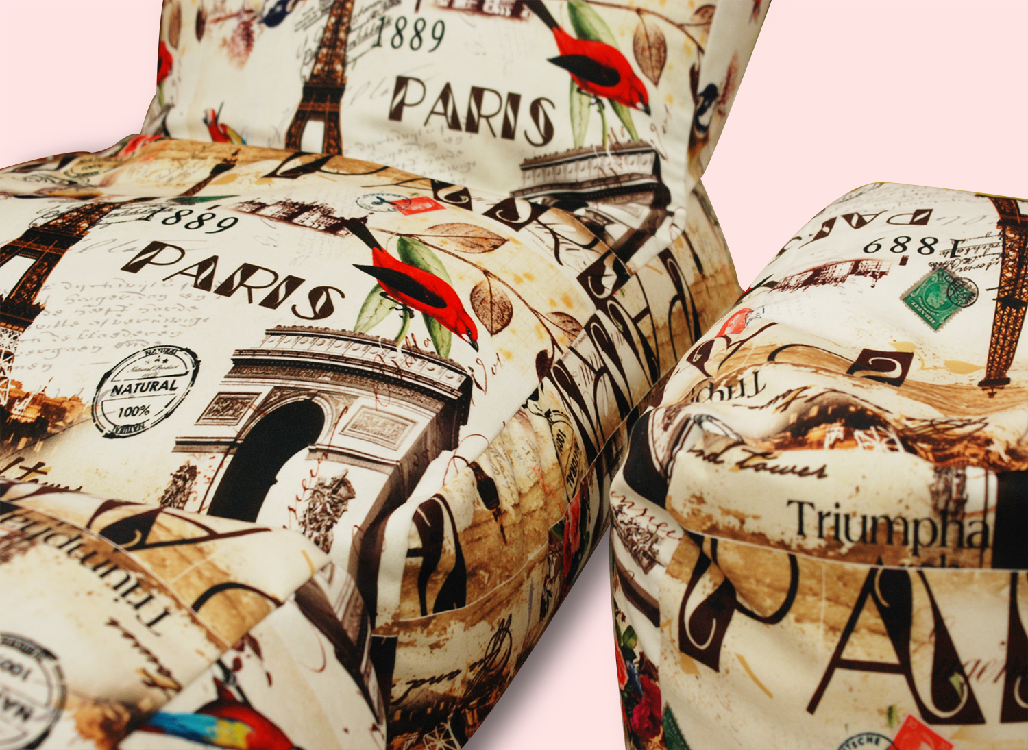 Ghế Lười Hạt Xốp Sofa Kiêm Giường (170 X 60 X 65cm) Vải Bao Bố 2