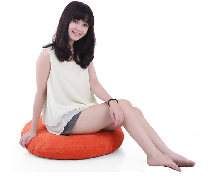 Ghế Lười Hạt Xốp Trụ Tròn Mini (35 X 45cm) 2