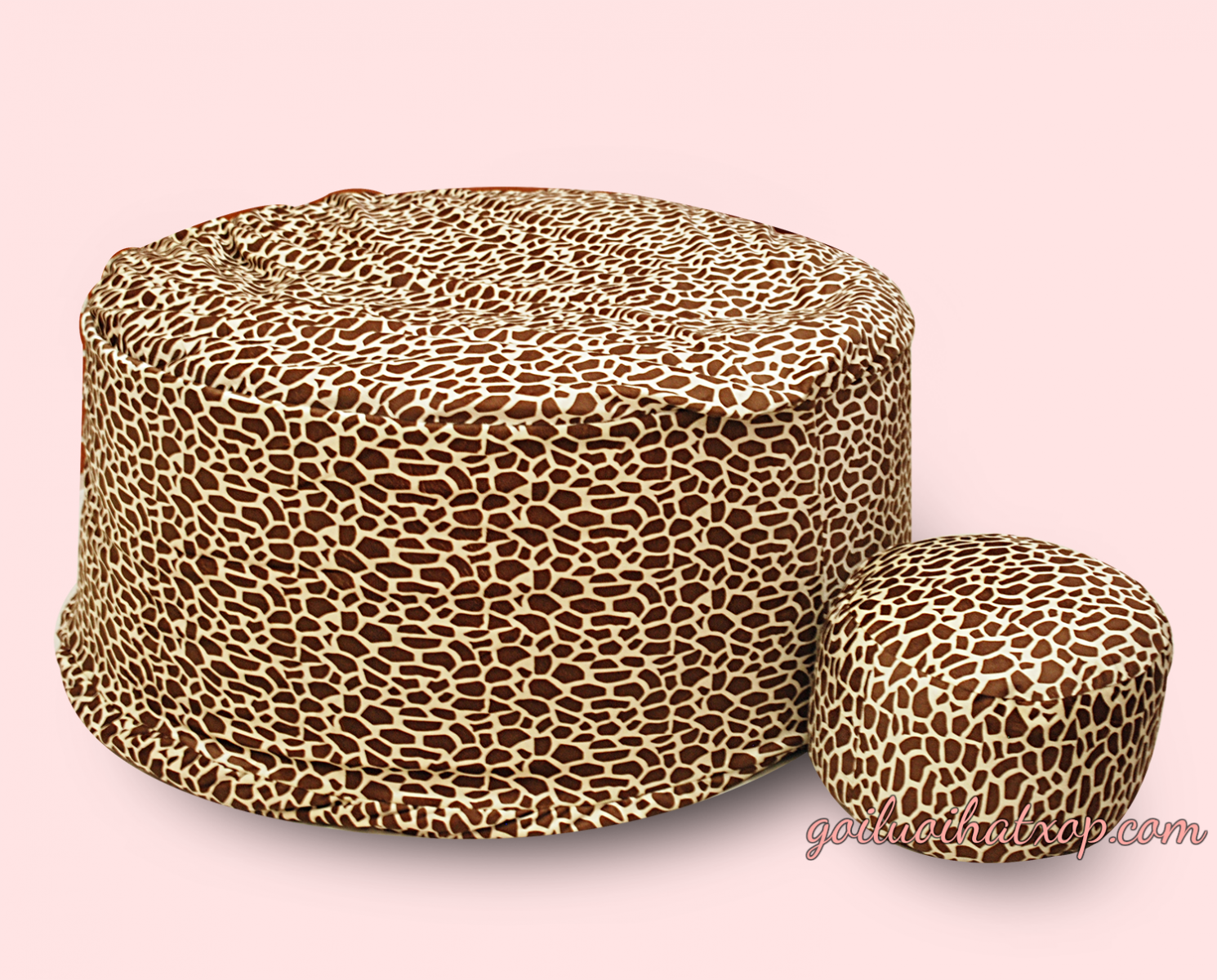 Ghế Lười Hạt Xốp Trụ Tròn Size Trung (95 X 45cm) Vải Nhung Lạnh Hàn Quốc