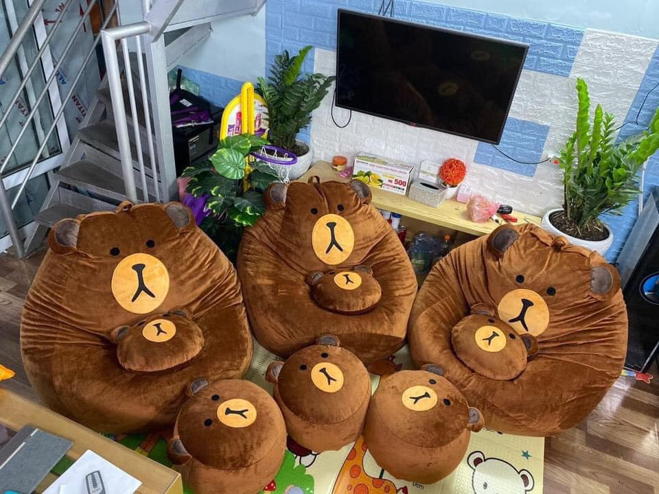 Ghế Lười Hình Thú Bông Size XL 90x140cm 1