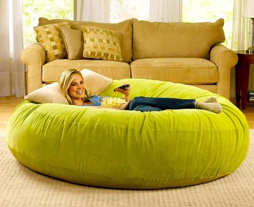 Ghế Lười Hình Trụ Tròn (1,5m X30) Vải Nhung Hàn Quốc