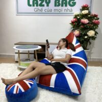 Ghế Lười Kim Tự Tháp Size đại (120x150cm) Vải Nhung Hàn