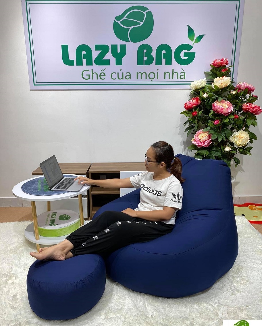 Ghế Lười Quả Lê Có Tựa Lưng (100 X 150 Cm) Vải Cotton Thái