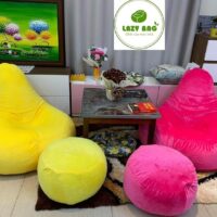 Ghế Lười Quả Lê Có Tựa Lưng (80 X 1,1m) Vải Nhung Lạnh Hàn Quốc