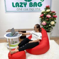 Ghế Lười Quả Lê Tựa Lưng ( 80 X 1,1m) Vải Kate