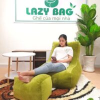 Ghế Lười Sofa Size M Vải Nhung Hàn Quốc