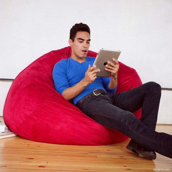 Ghế Lười Trụ Tròn (110x45) Vải Nhung Lạnh Hàn Quốc