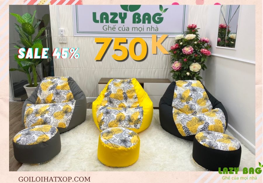 Gối Lười Giọt Nước Size XL 90x140cm