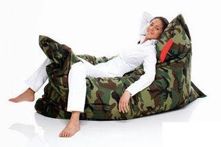 Gối Lười Hạt Xốp Hình Chữ Nhật (120 X150cm) Vải Màu Lính