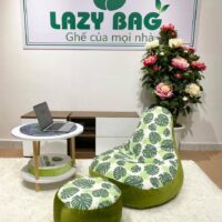 Gối Lười Quả Lê Size M (80 X120cm) Vải Nhung + Canvas