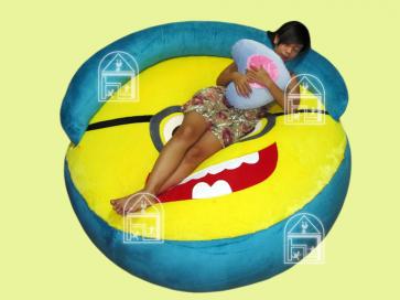 Gối Lười Trụ Tròn Minion (130 X 45cm) Vải Nhung Lạnh Hàn Quốc