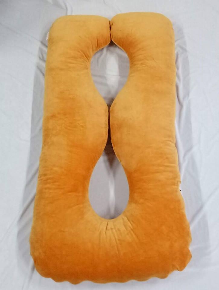 Gối ôm Bà Bầu GOB08 Vải Nhung Lạnh Hàn Quốc