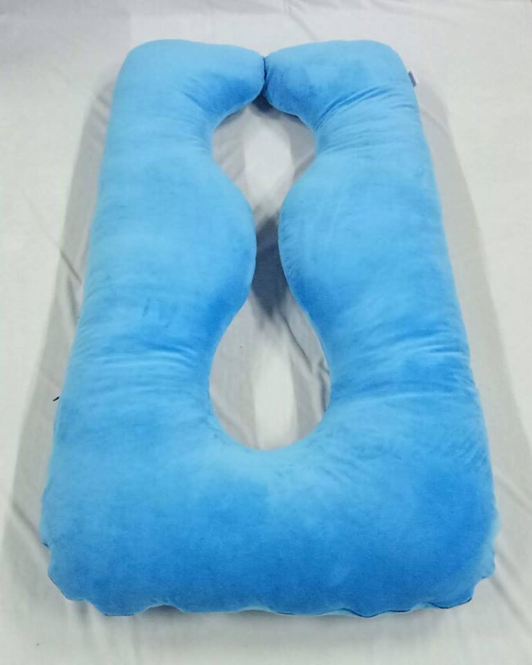 Gối ôm Bà Bầu GOB12  Vải Nhung Lạnh Hàn Quốc