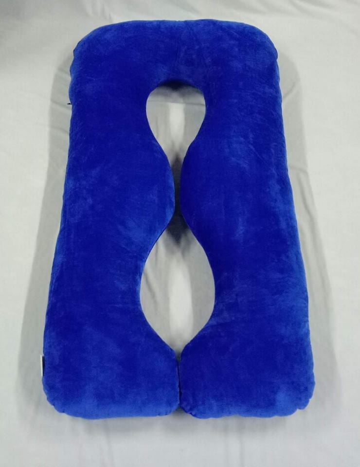 Gối ôm Bà Bầu GOB14  Vải Nhung Lạnh Hàn Quốc