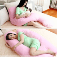 Gối ôm Bà Bầu BB02 (82 X 135) Vải Nhung Lạnh Hàn Quốc